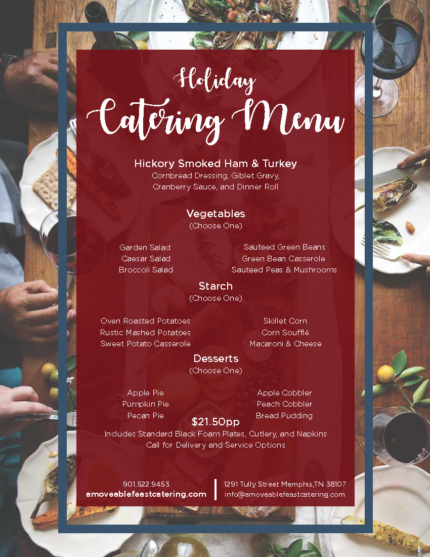 Holiday Lunch Menu A Moveable Feast Catering Memphis, TN Memphis